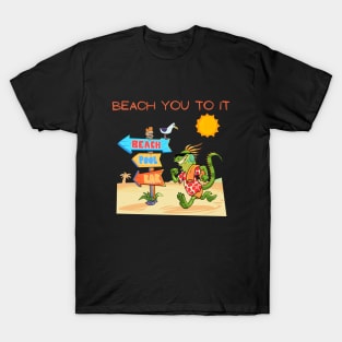 Beach you to it - running Iguana T-Shirt